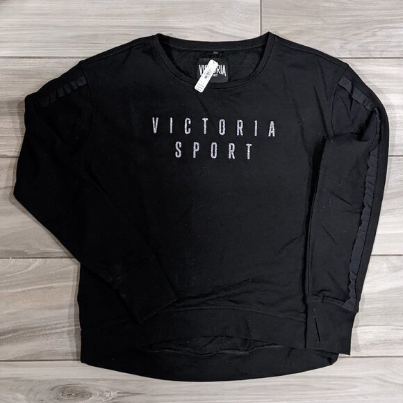 Victoria's Secret SPORT Long Sleeve Shirt with Ruffle Sleeve - Picture 1 of 4